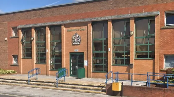 Front entrance and exterior of Swindon Magistrates' Court in a picture taken from Gordon Road.