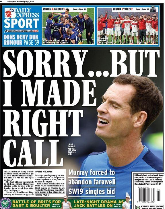 Daily Express back page