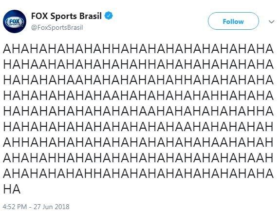 Fox Sports Brasil tweet