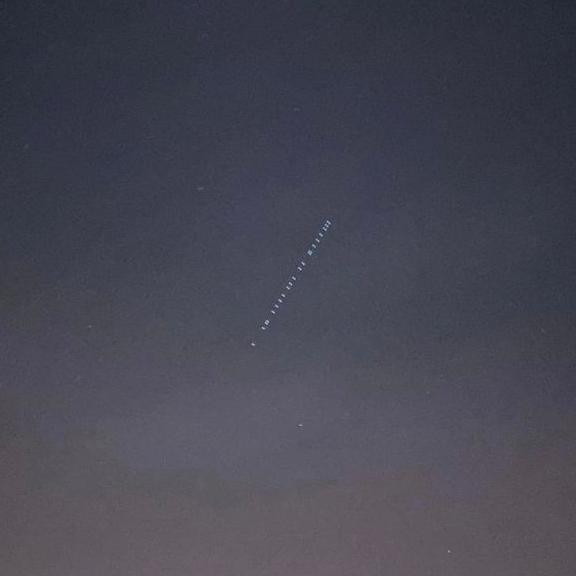 Starlink satellites over Upton, dorset