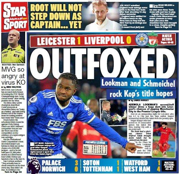 The back page of the Daily Star
