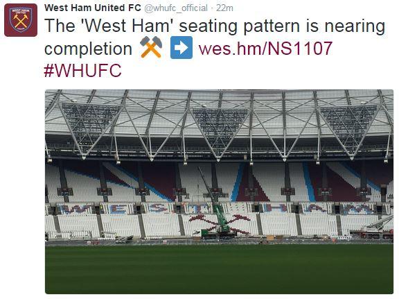 West Ham tweet