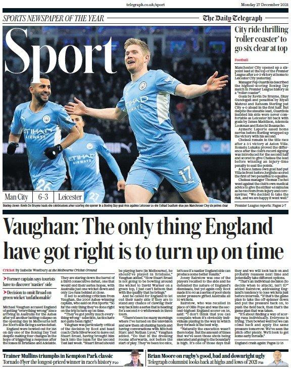 The Daily Telegraph sports section