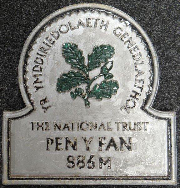 A photo of the Pen y Fan summit sign