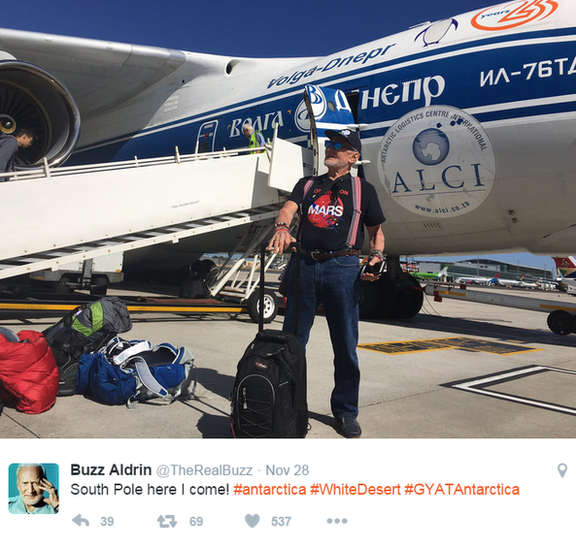 Tweet: "South Pole here I come! Antarctica"