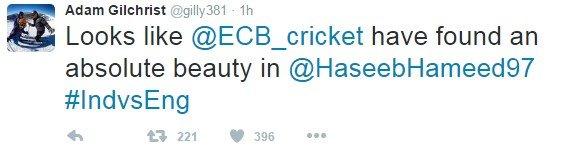 Adam Gilchrist tweet