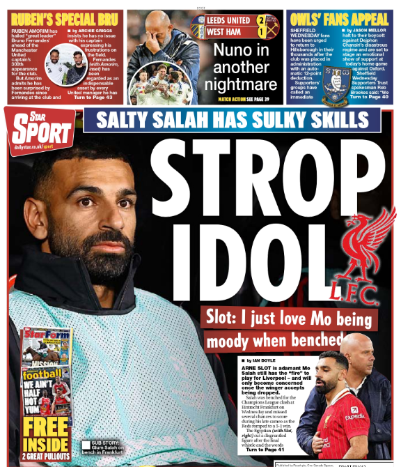 Star back page: 'Strop idol'