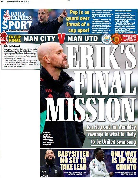 The back page of the Express