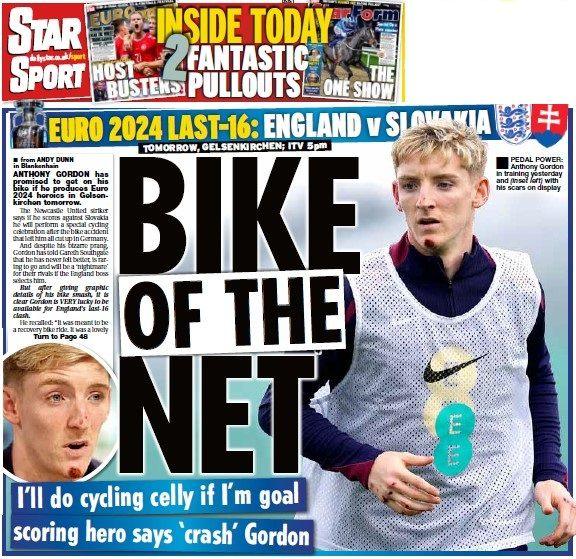 The back page of the Daily Star