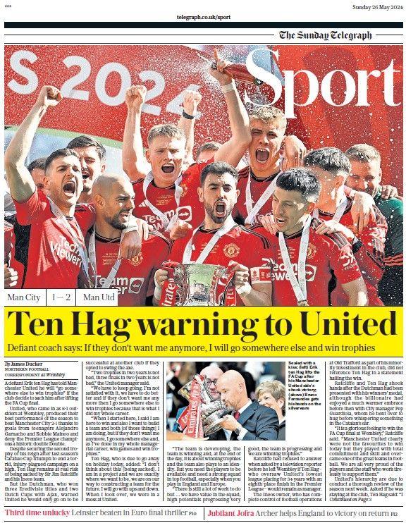 The Sunday Telegraph sports section