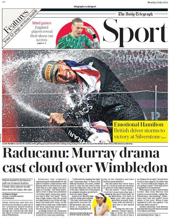 The Daily Telegraph sports section