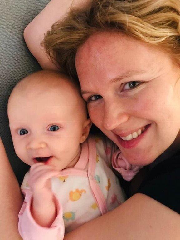 Hannah Goldstein with her daughter Saskia