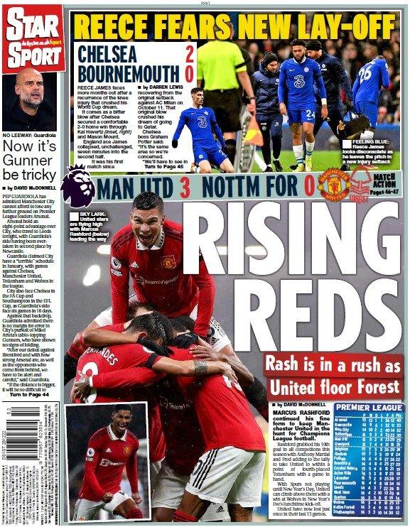 The back page of the Daily Star