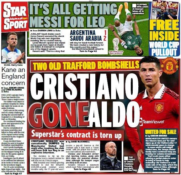The back page of the Daily Star