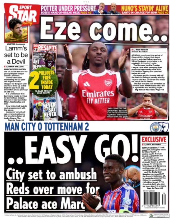 Star back page: 'Eze come... Easy go'