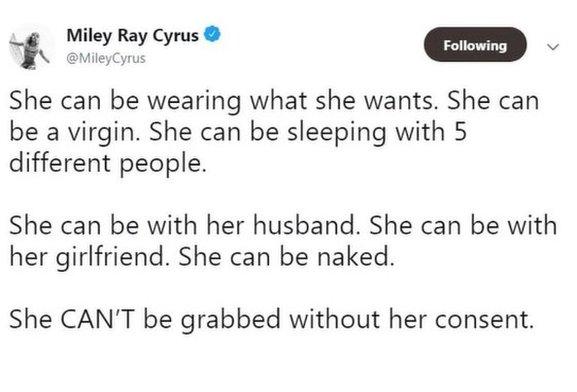 Miley Cyrus tweet