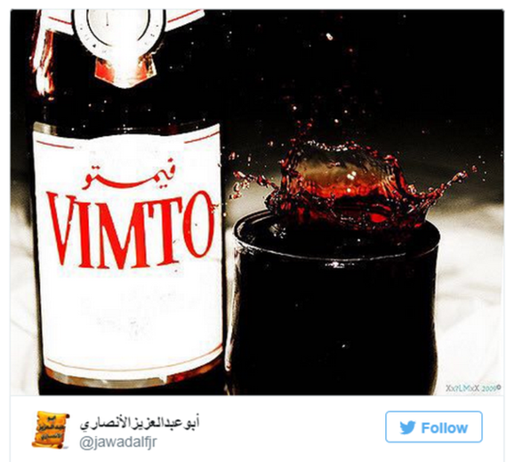 Tweet featuring Vimto photo