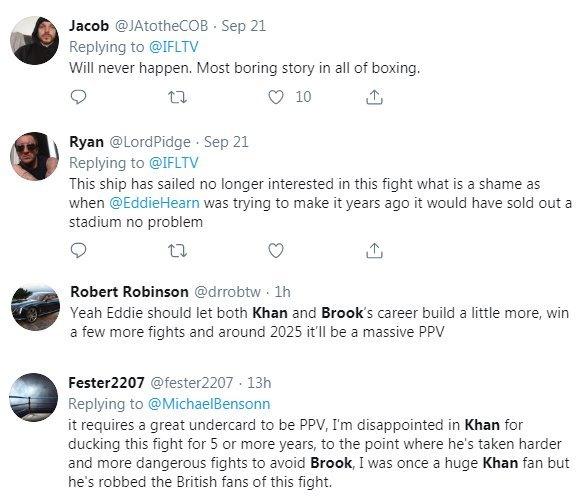 Twitter reaction to Khan v Brook