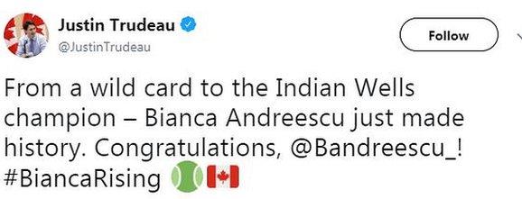 Justin Trudeau tweet