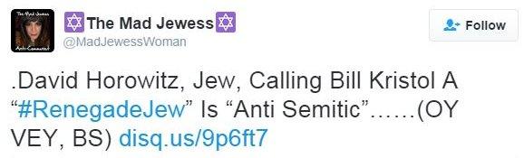 Tweet: Jew can't be anti-Semitic