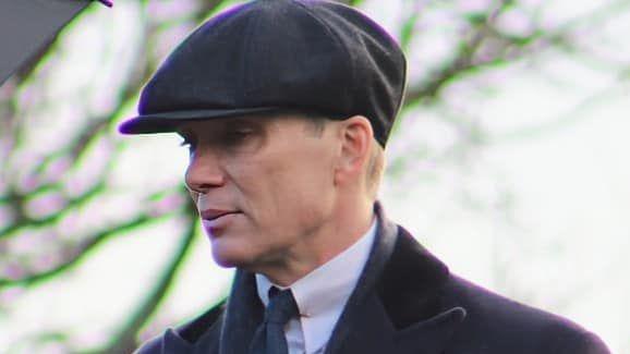 Cillian Murphy on set for Peaky Blinders in Wrexham