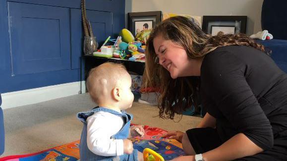 Julia playing with Jasper