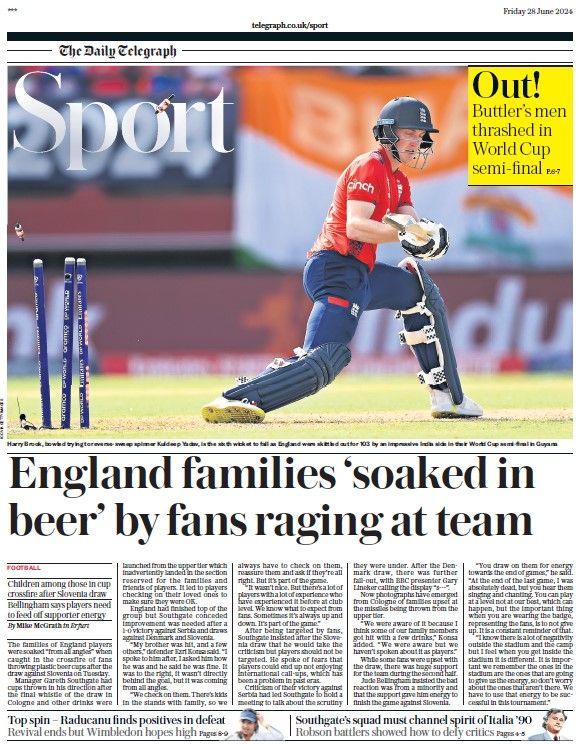 The Daily Telegraph sports section 