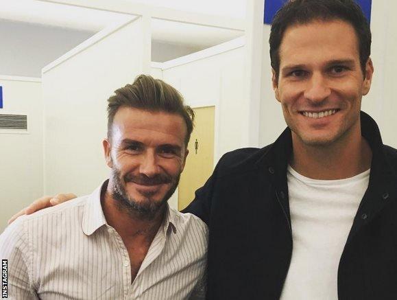 Asmir Begovic with David Beckham