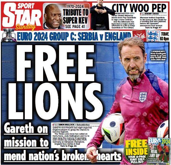 The back page of the Daily Star on Sunday