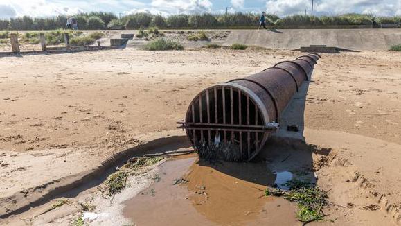 A sewage overflow pipe in Yorkshire