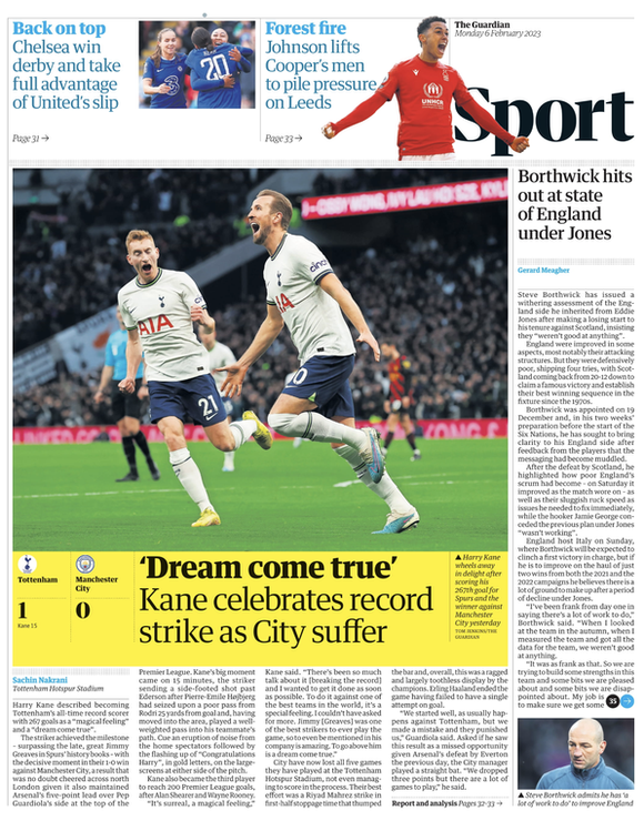 Guardian back page