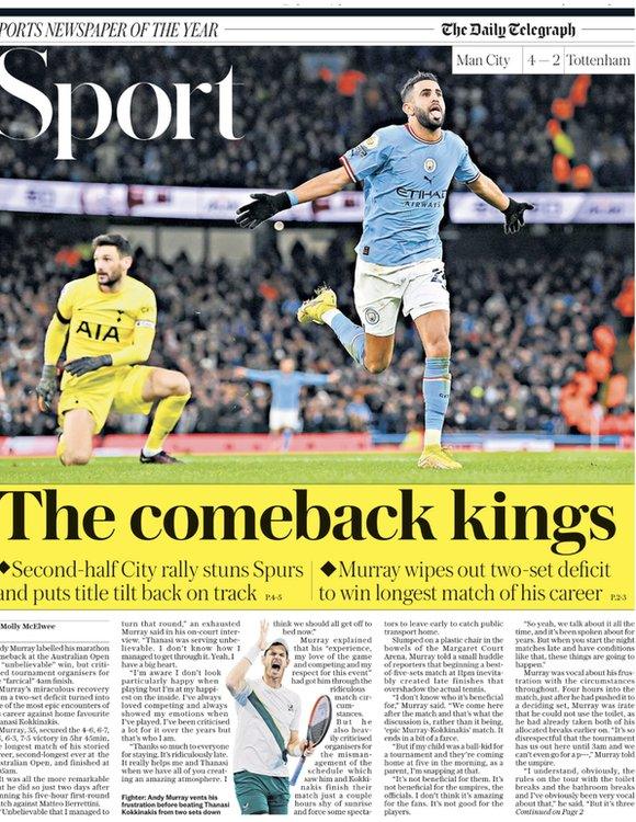 Telegraph back page