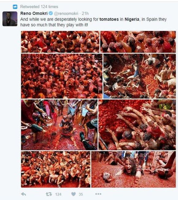 Nigerian host shares pics of Tomatino festival