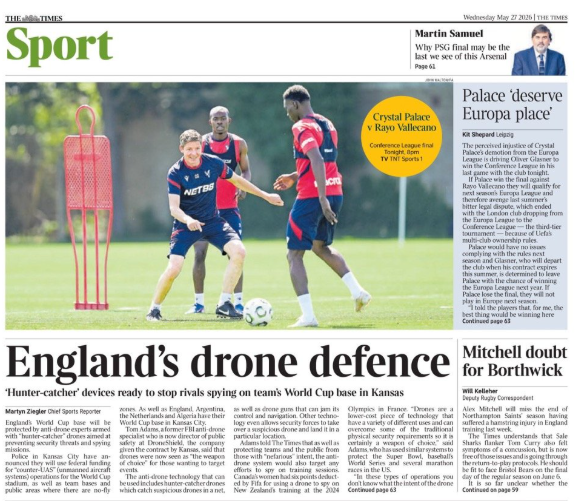 The Times' back page