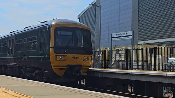 Train at Marsh Barton station