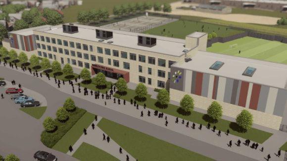 Artist impression of the school