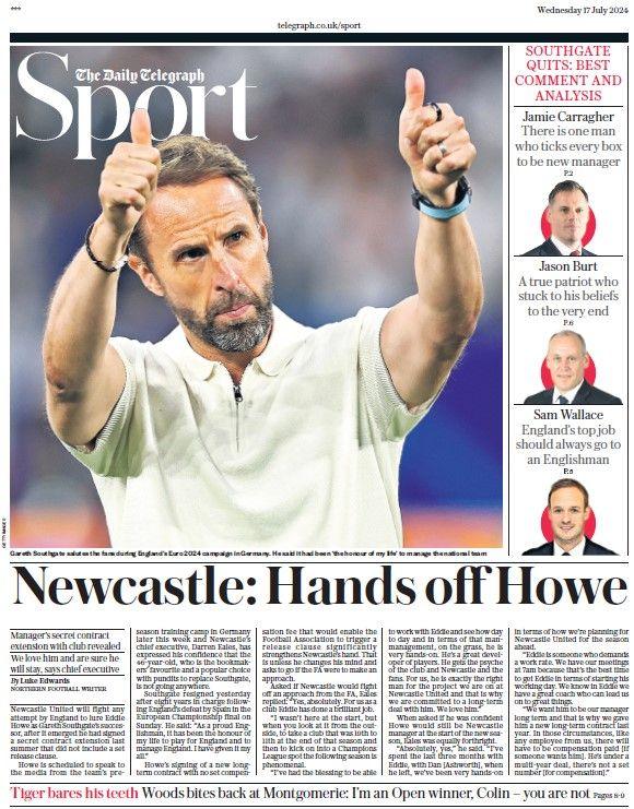 The Daily Telegraph sports section