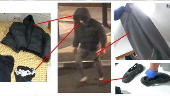 Kent Police photo of clothing worn by Rashaan White