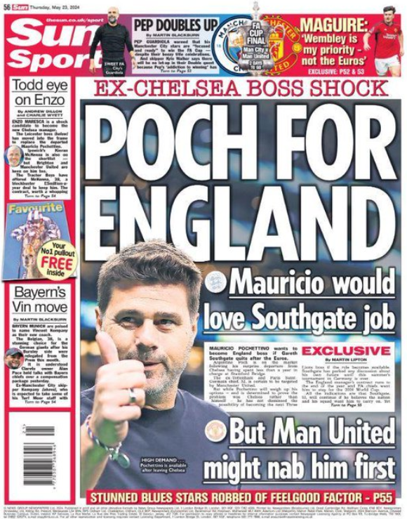 The back page of the Sun