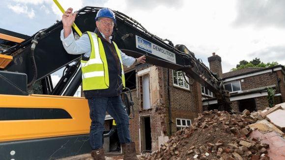 Demolition work on Heathfield youth centre 