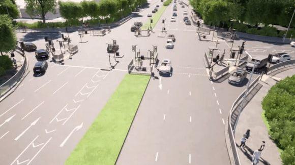 An artist's impression of the new pedestrian and cyclist crossing