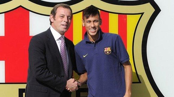 Sandro Rosell and Neymar