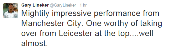 Gary Lineker tweet