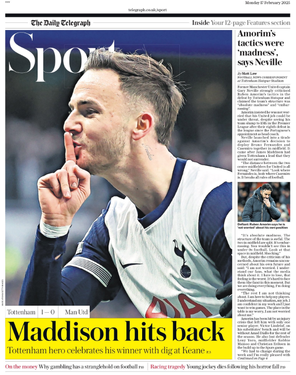 Telegraph sport section