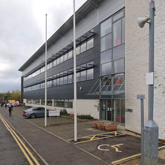 The outside of a two-storey building which is the headquarters of East Dunbartonshire Council