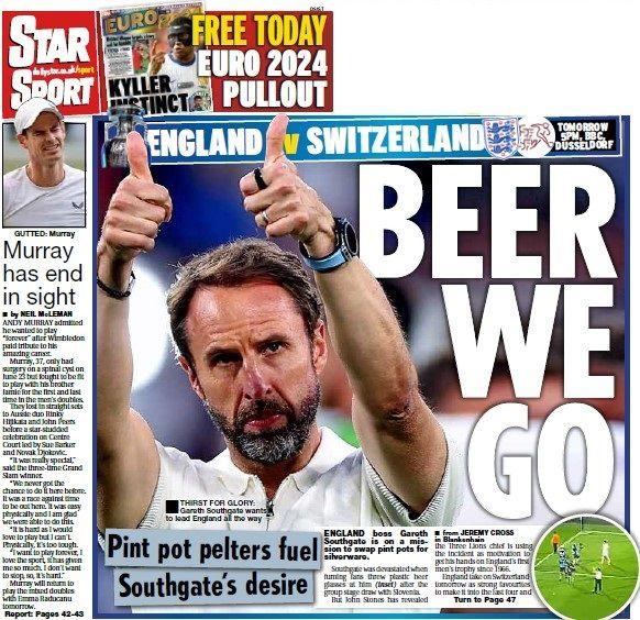 The back page of the Daily Star