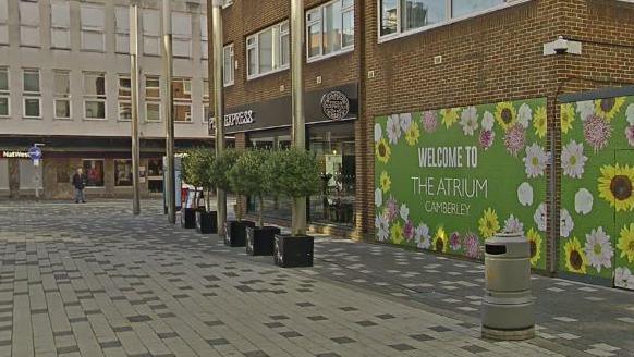 An area outside The Atrium in Camberley 