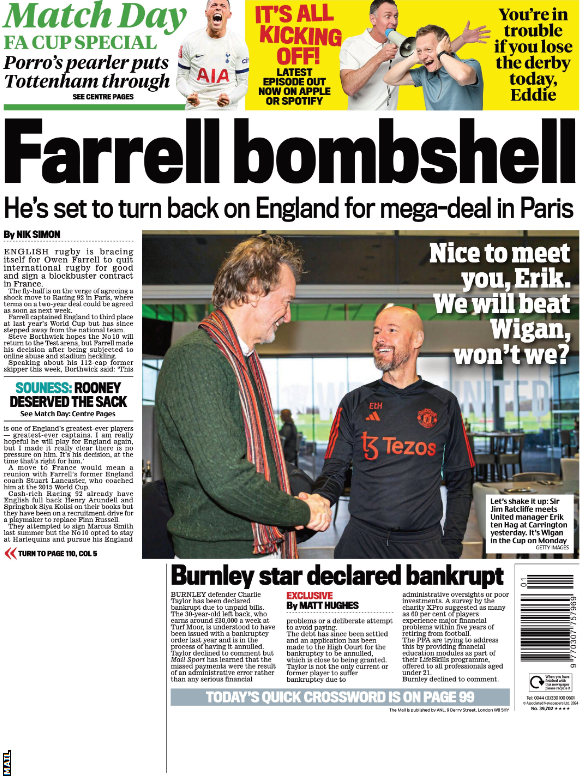 Mail back page