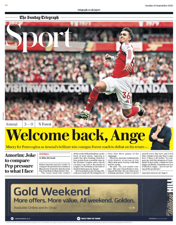 Telegraph back page