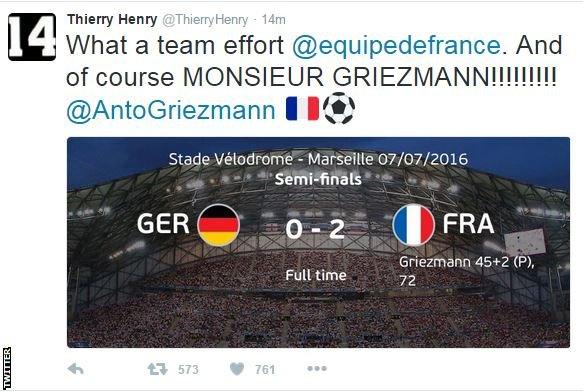 Thierry Henry on Twitter